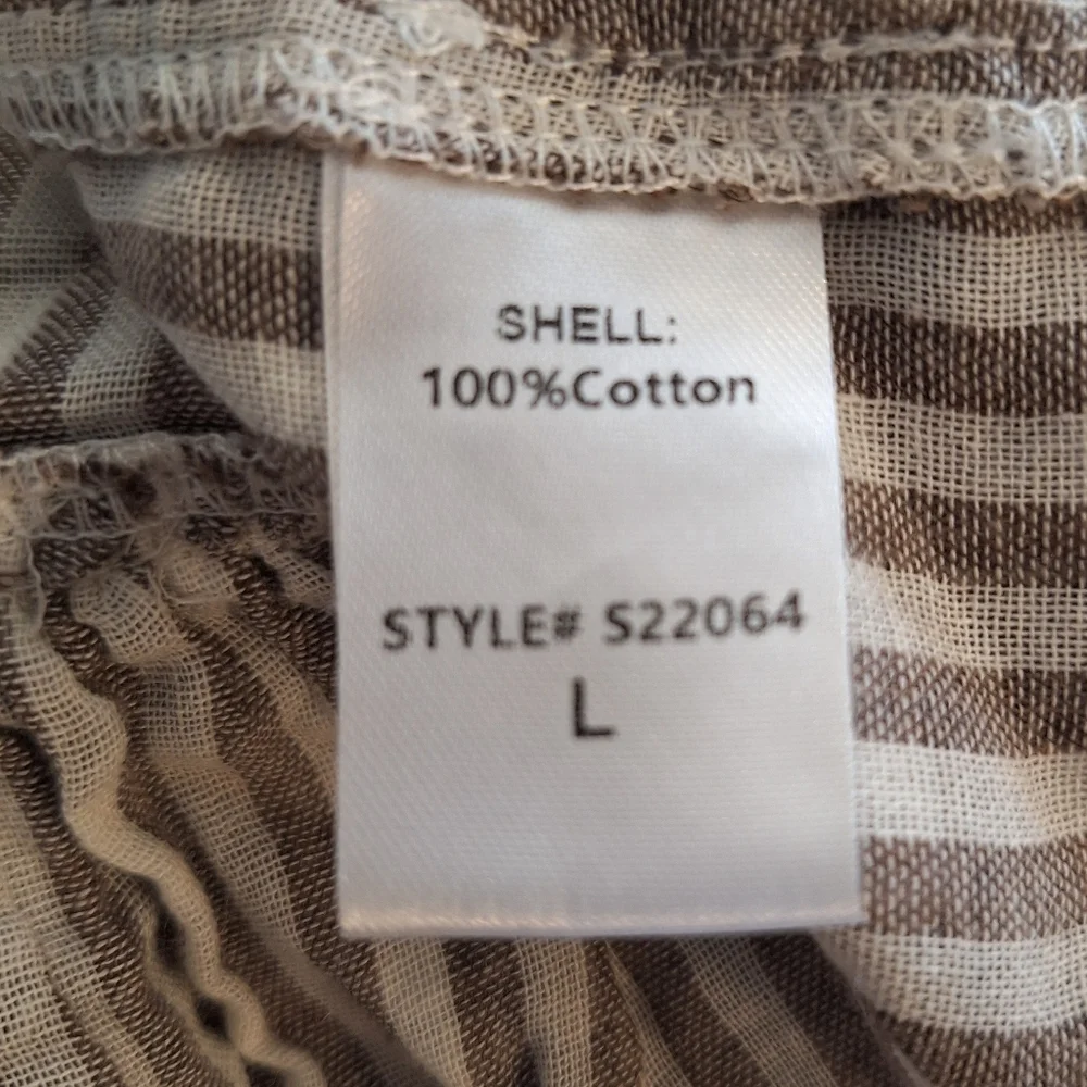 Fab'rik Gingham Babydoll Oversized Top LG *F - Picture 3 of 6